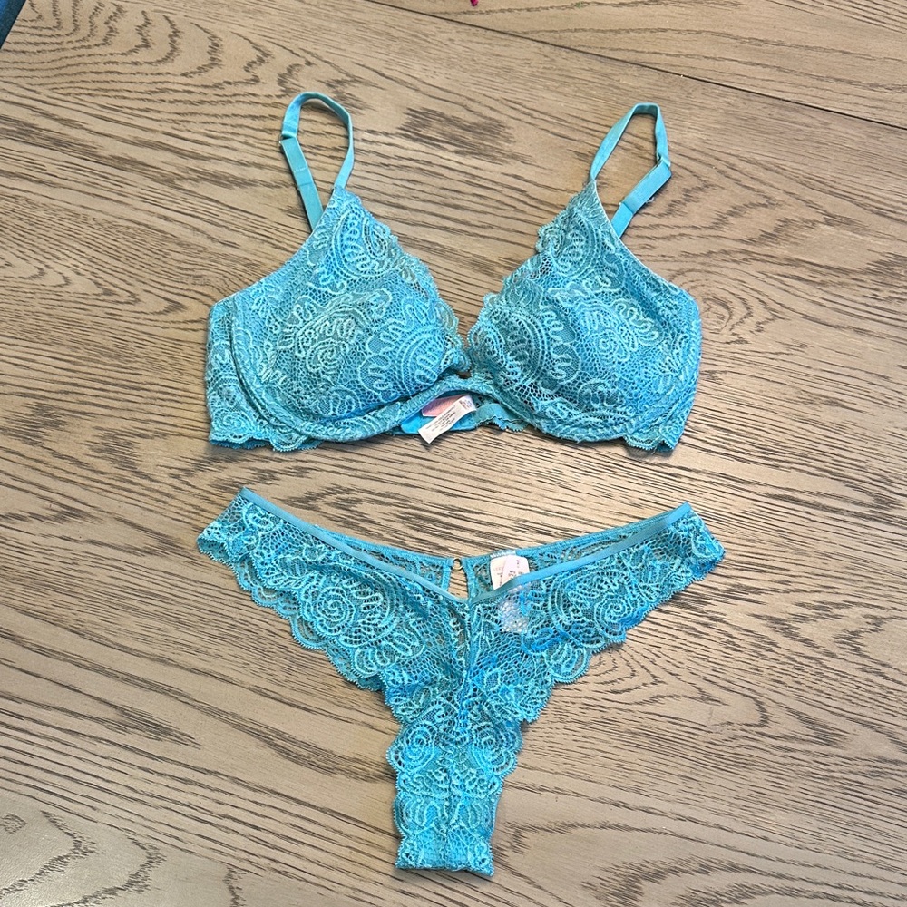 Victoria's Secret Turquoise Lace Lingerie